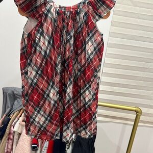 GAP Toddler Red and Black Plaid Dress
